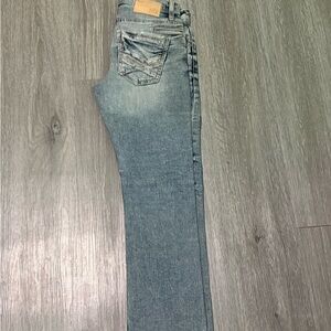BKE Men's Light Blue Slim Straight Jeans